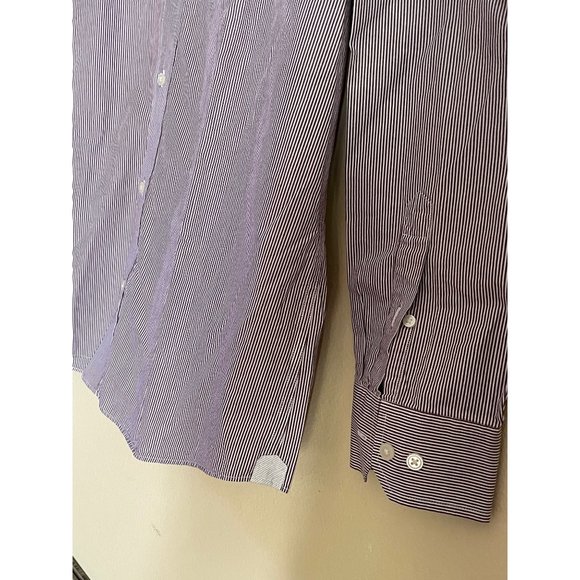 BANANA REPUBLIC Mens Cotton Long Sleeve Buttoned Striped Shirt size XL - Picture 6 of 11